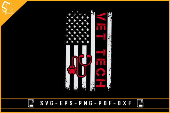 Download Vet Tech with USA Flag Veterinary Design - Vet Collection
