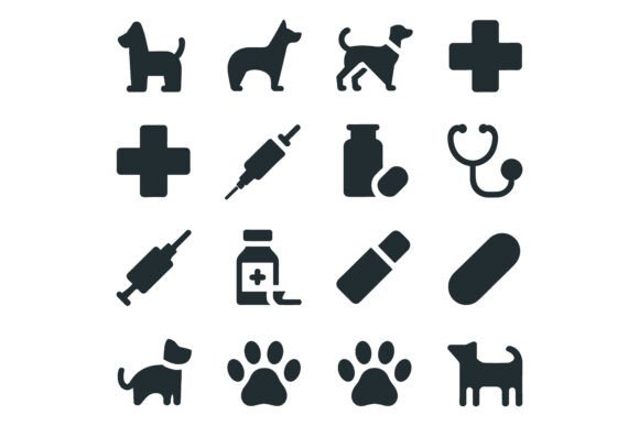 Download Black and White Veterinary Medicine Set - Vet Collection