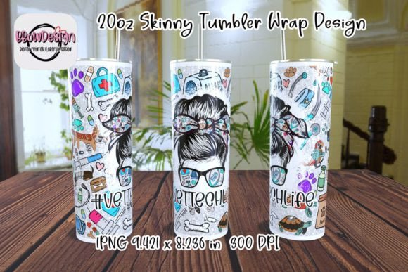 Download Vet Tech Life 20oz Skinny Tumbler PNG - Vet Collection