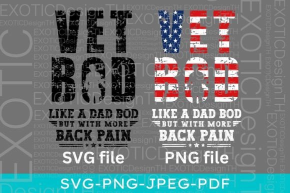 Download Vet Bod Like a Dad Bod/Retro Vintage SVG - Vet Collection