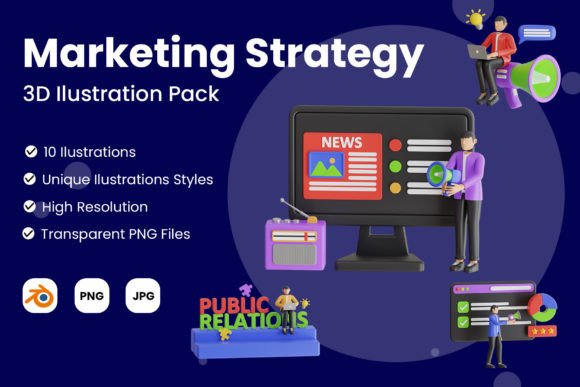 Download 3D Marketing Strategy Pack - Premium Resources