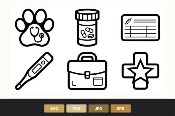 Download Veterinary Medicine Black and White Icon - Vet Collection